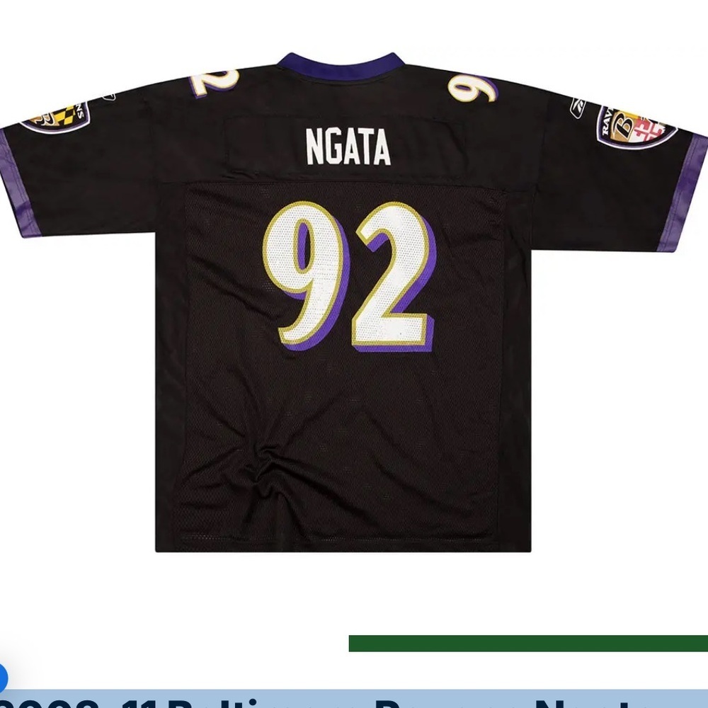 Baltimore Ravens Ngata #92 Reebok On Field Jersey kids XL - Picture 2 of 6
